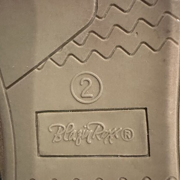 Blazin Roxx Leather Tan And Turquoise Unisex Kids Size 2 (Twisted X Look-alike) - Picture 8 of 11